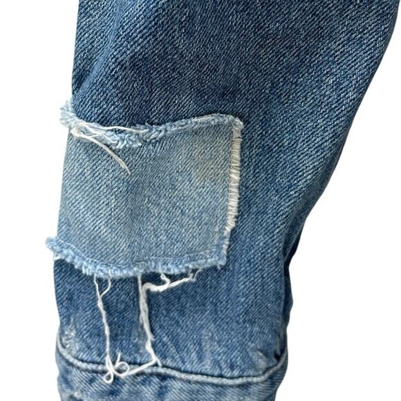 The Ragged Priest Women's Blue Patchwork Oversized Denim Jean Jacket Size S - Picture 5 of 8